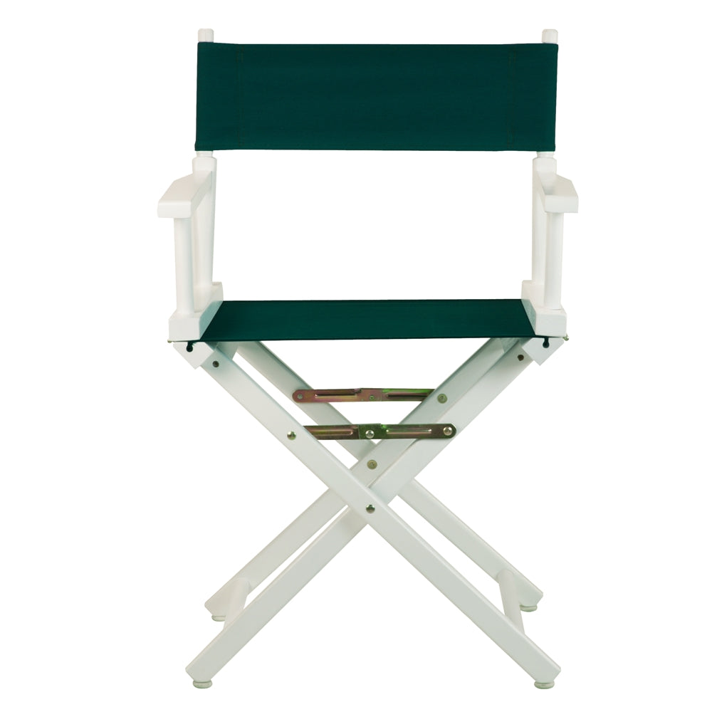 18'' Director's Chair White Frame-Hunter Green Canvas - Casual Home