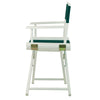 18'' Director's Chair White Frame-Hunter Green Canvas - Casual Home