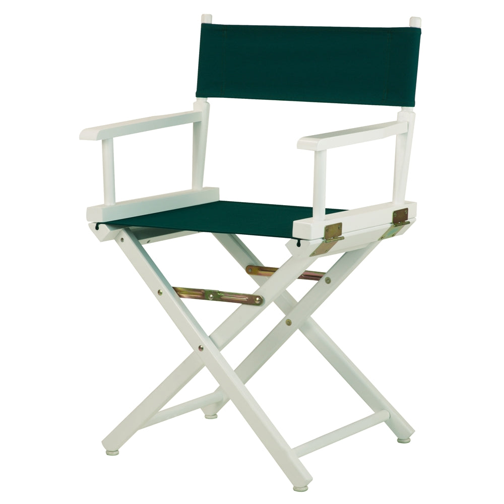 18'' Director's Chair White Frame-Hunter Green Canvas - Casual Home