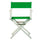 18'' Director's Chair White Frame-Green Canvas - Casual Home