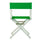 18'' Director's Chair White Frame-Green Canvas - Casual Home