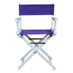 18'' Director's Chair White Frame-Purple Canvas - Casual Home