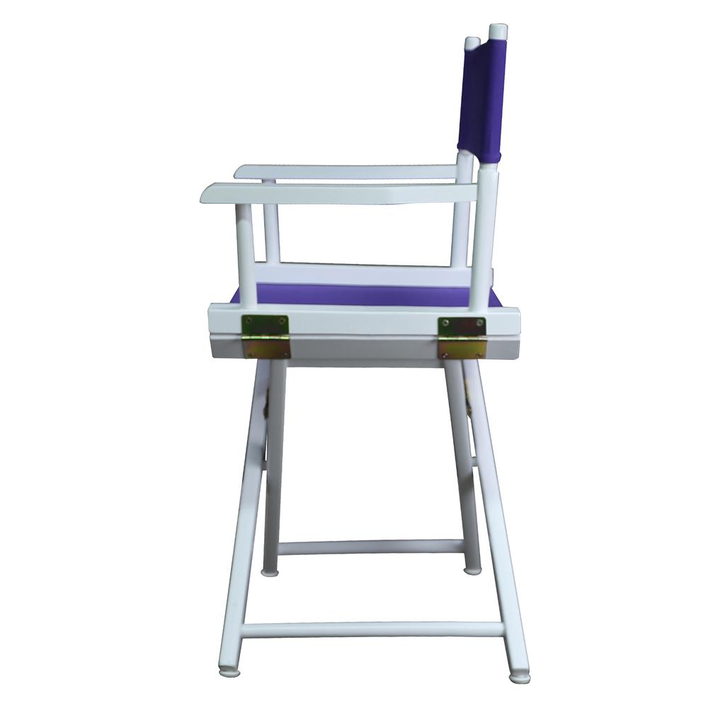 18'' Director's Chair White Frame-Purple Canvas - Casual Home