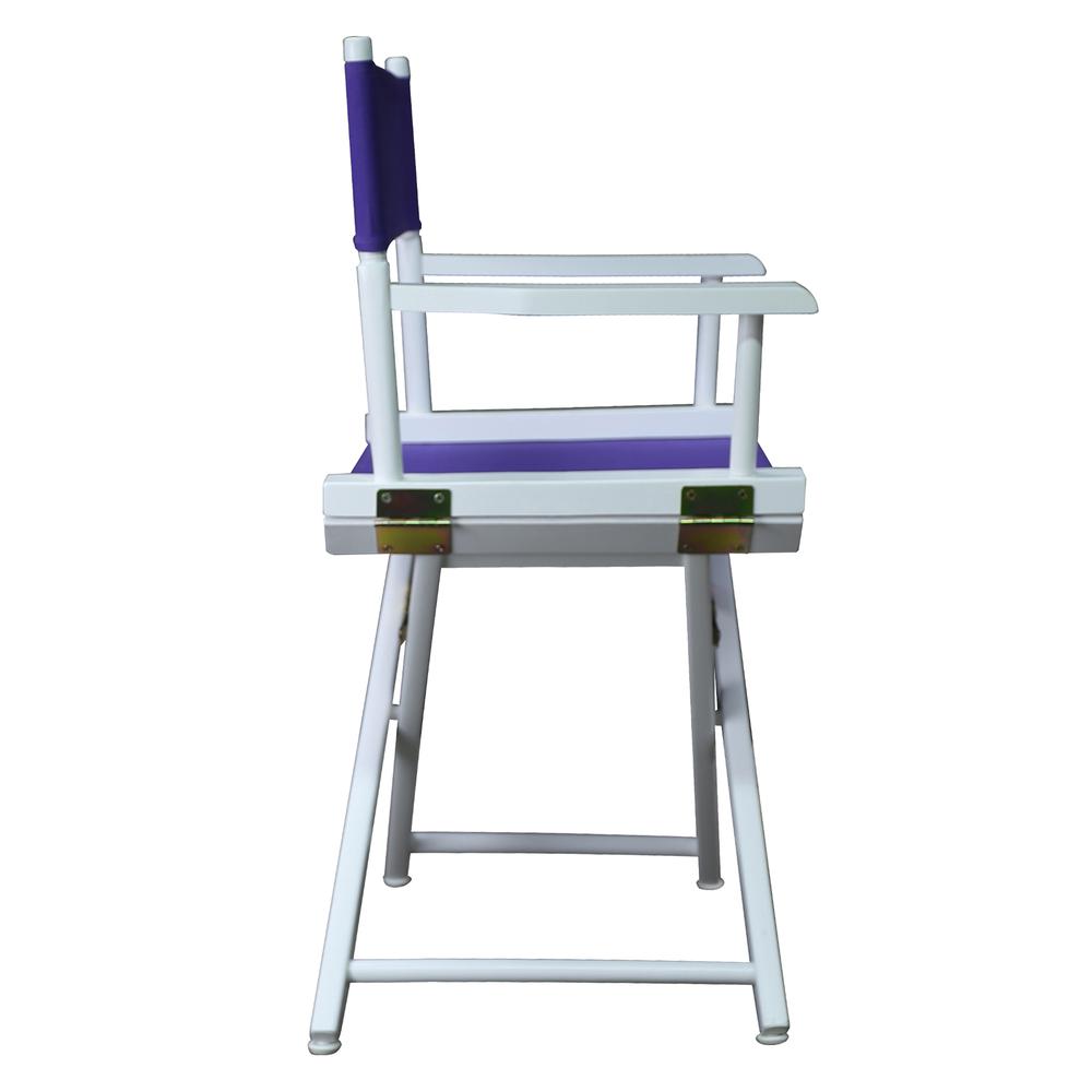 18'' Director's Chair White Frame-Purple Canvas - Casual Home