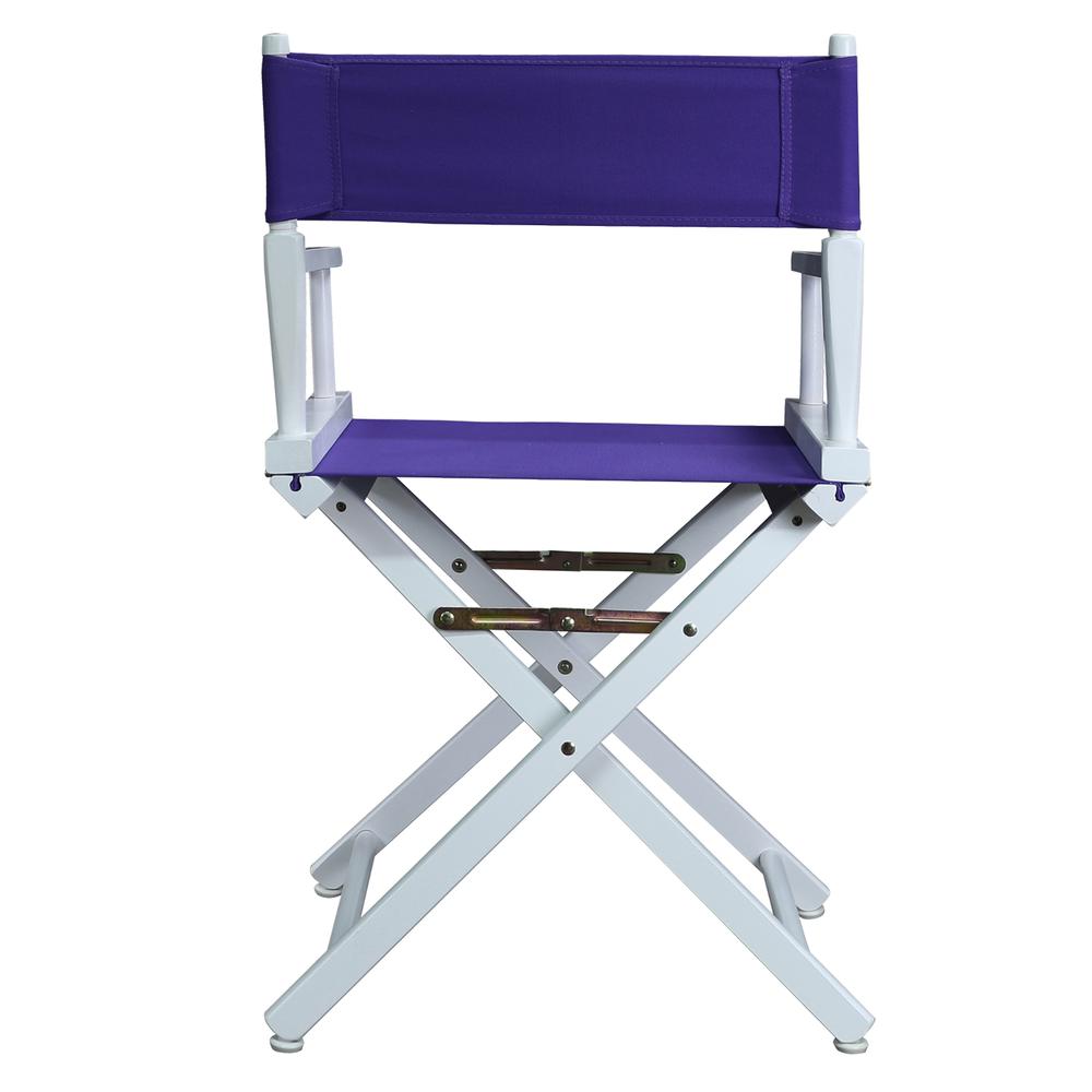 18'' Director's Chair White Frame-Purple Canvas - Casual Home