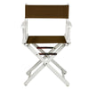 18'' Director's Chair White Frame-Brown Canvas - Casual Home