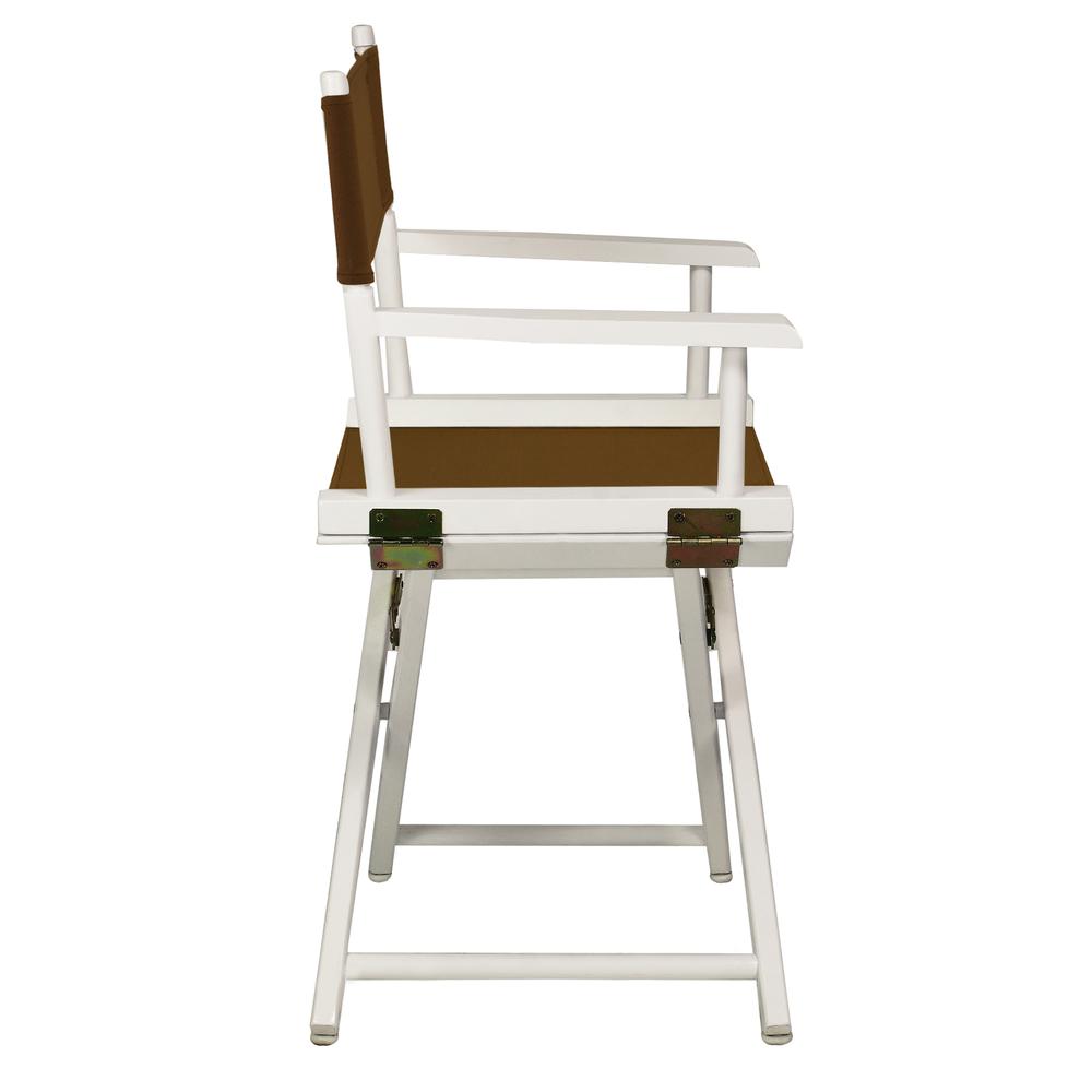 18'' Director's Chair White Frame-Brown Canvas - Casual Home