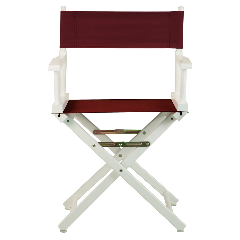 18'' Director's Chair White Frame-Burgundy Canvas - Casual Home