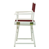 18'' Director's Chair White Frame-Burgundy Canvas - Casual Home