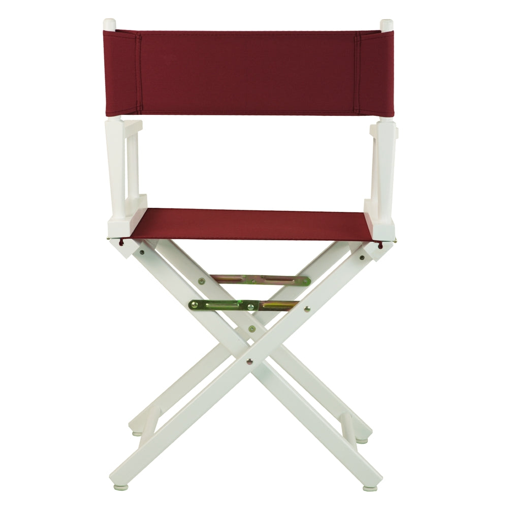 18'' Director's Chair White Frame-Burgundy Canvas - Casual Home