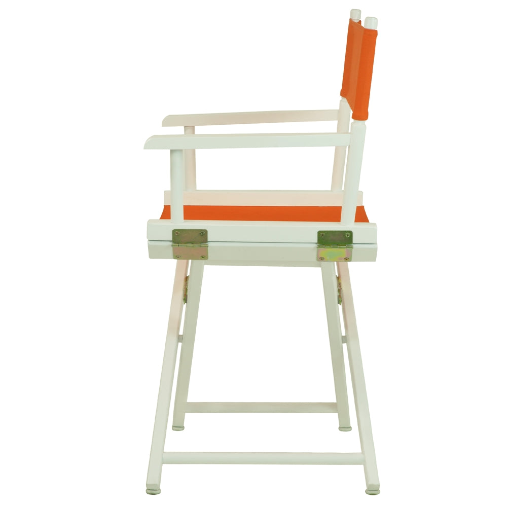 18'' Director's Chair White Frame-Tangerine Canvas - Casual Home