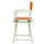 18'' Director's Chair White Frame-Tangerine Canvas - Casual Home