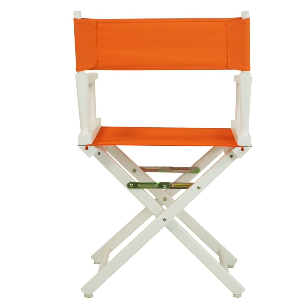 18'' Director's Chair White Frame-Tangerine Canvas - Casual Home