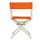 18'' Director's Chair White Frame-Tangerine Canvas - Casual Home