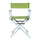 18'' Director's Chair White Frame-Lime Green Canvas - Casual Home