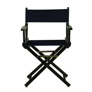 18'' Director's Chair Black Frame-Navy Blue Canvas - Casual Home