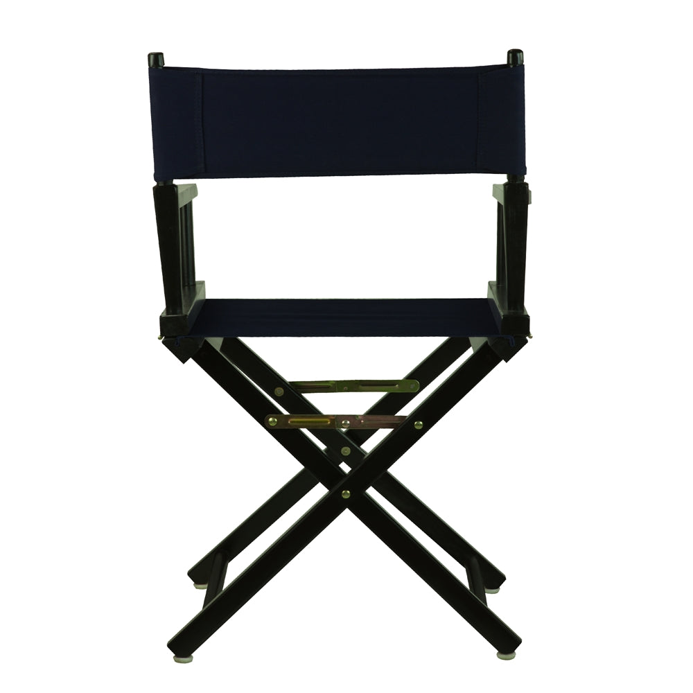 18'' Director's Chair Black Frame-Navy Blue Canvas - Casual Home