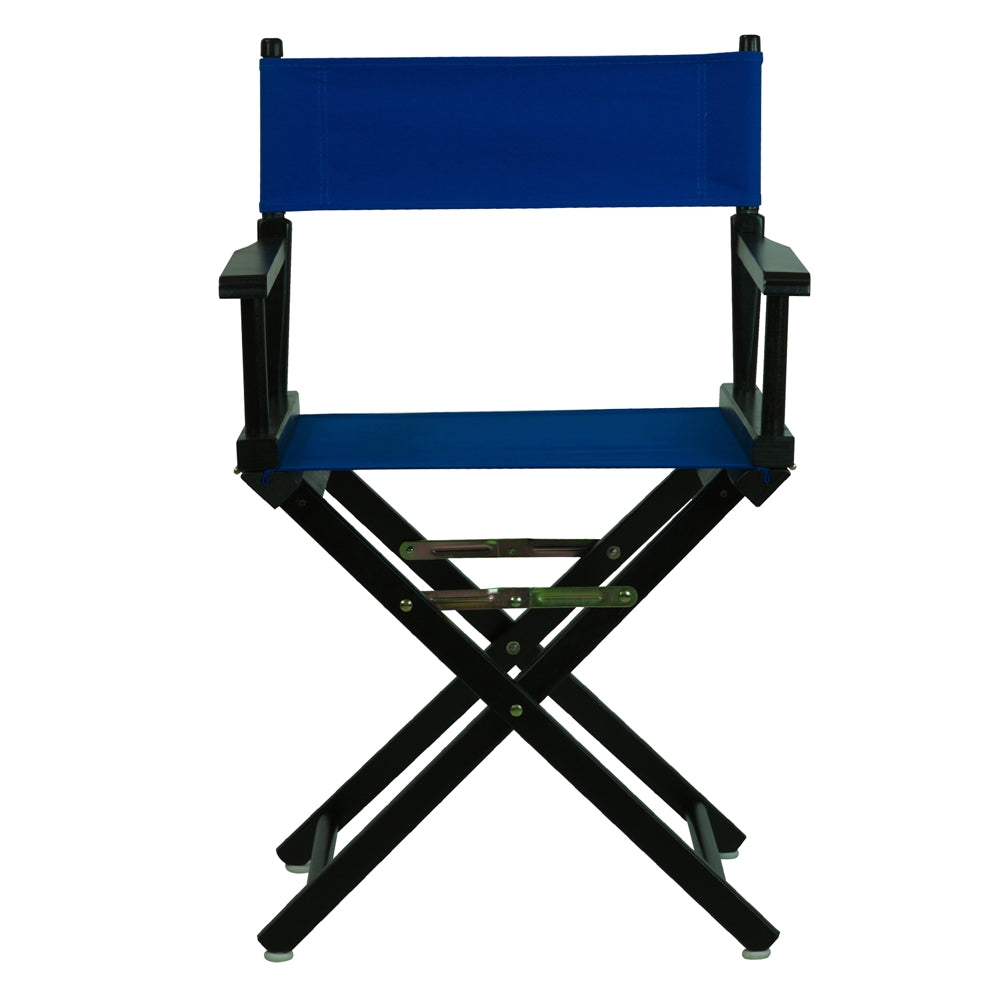 18'' Director's Chair Black Frame-Royal Blue Canvas - Casual Home