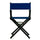 18'' Director's Chair Black Frame-Royal Blue Canvas - Casual Home