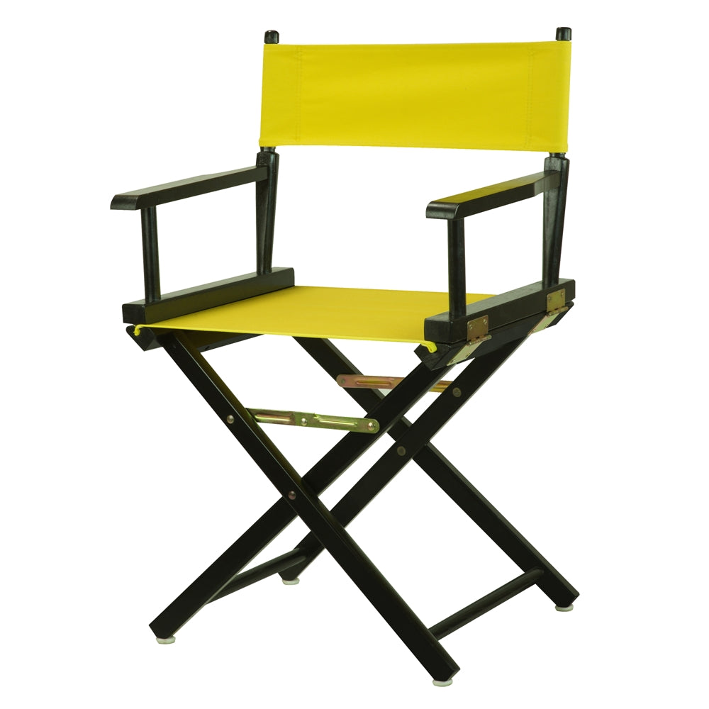 18'' Director's Chair Black Frame-Yellow Canvas - Casual Home