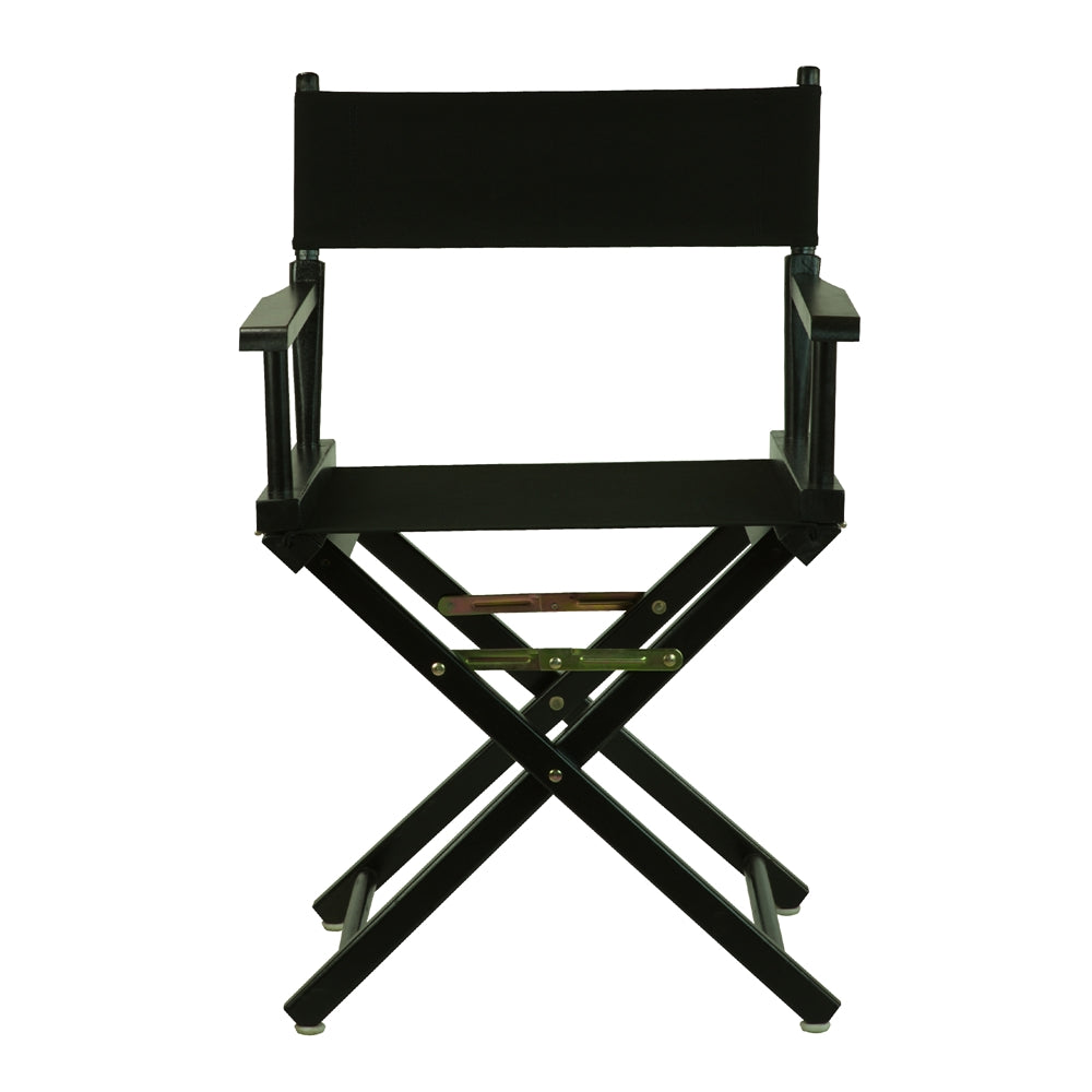 18'' Director's Chair Black Frame-Black Canvas - Casual Home