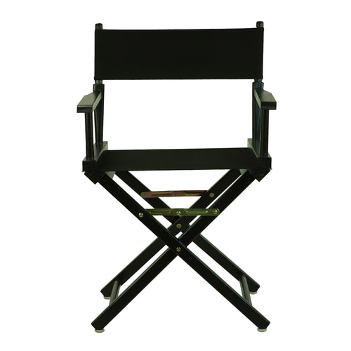 18'' Director's Chair Black Frame-Black Canvas - Casual Home
