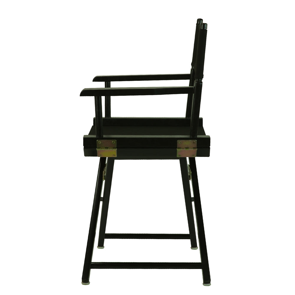 18'' Director's Chair Black Frame-Black Canvas - Casual Home
