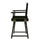 18'' Director's Chair Black Frame-Black Canvas - Casual Home