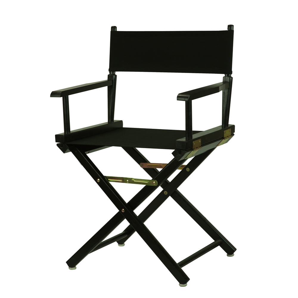 18'' Director's Chair Black Frame-Black Canvas - Casual Home