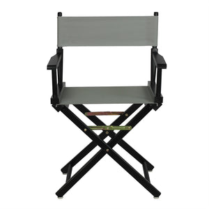 18'' Director's Chair Black Frame-Gray Canvas - Casual Home