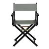18'' Director's Chair Black Frame-Gray Canvas - Casual Home