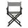 18'' Director's Chair Black Frame-Gray Canvas - Casual Home