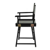 18'' Director's Chair Black Frame-Gray Canvas - Casual Home