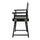 18'' Director's Chair Black Frame-Gray Canvas - Casual Home