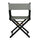 18'' Director's Chair Black Frame-Gray Canvas - Casual Home
