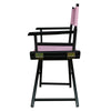 18'' Director's Chair Black Frame-Pink Canvas - Casual Home