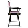 18'' Director's Chair Black Frame-Pink Canvas - Casual Home