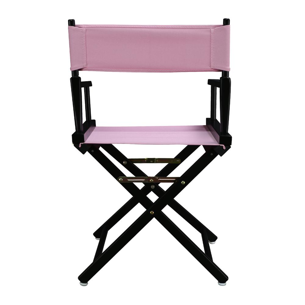 18'' Director's Chair Black Frame-Pink Canvas - Casual Home