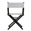 18'' Director's Chair Black Frame-White Canvas - Casual Home