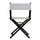 18'' Director's Chair Black Frame-White Canvas - Casual Home
