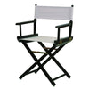 18'' Director's Chair Black Frame-White Canvas - Casual Home
