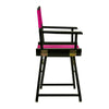 18'' Director's Chair Black Frame-Magenta Canvas - Casual Home
