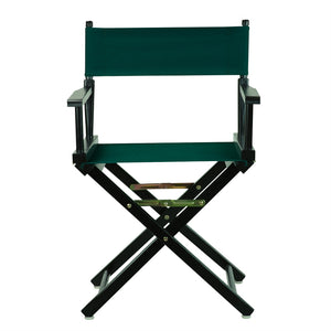 18'' Director's Chair Black Frame-Hunter Green Canvas - Casual Home