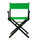 18'' Director's Chair Black Frame-Green Canvas - Casual Home