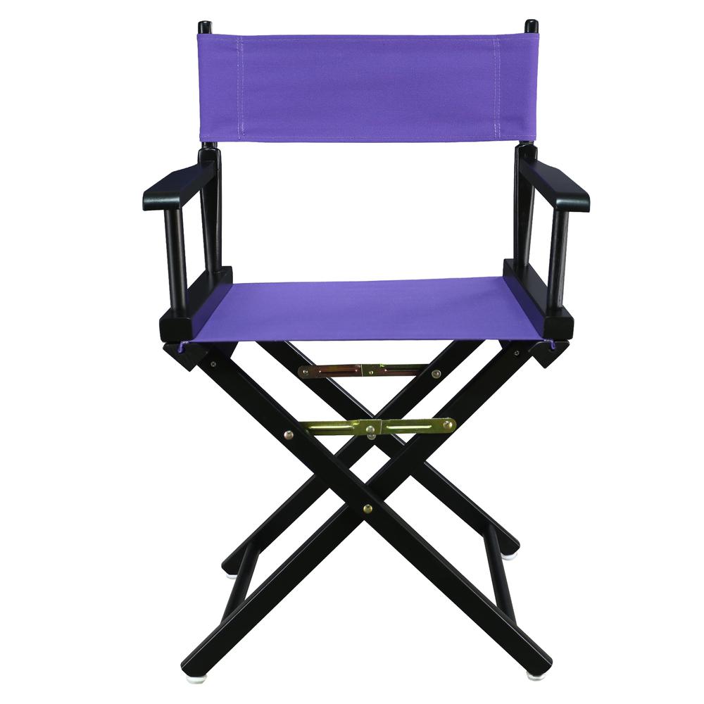 18'' Director's Chair Black Frame-Purple Canvas - Casual Home