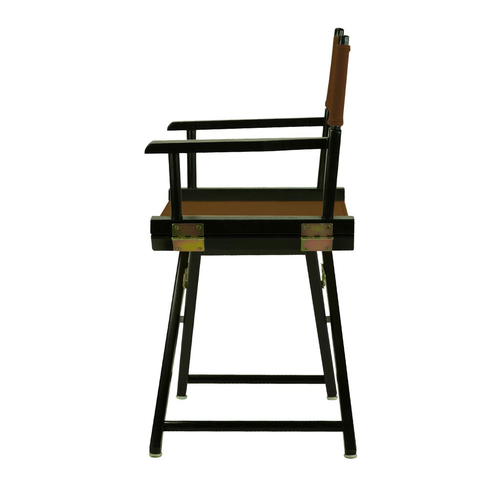 18'' Director's Chair Black Frame-Brown Canvas - Casual Home