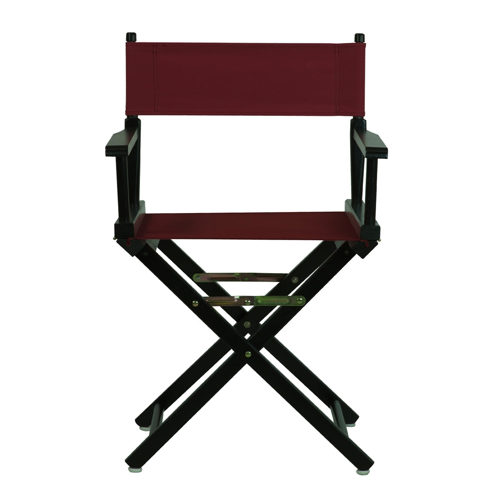 18'' Director's Chair Black Frame-Burgundy Canvas - Casual Home