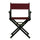 18'' Director's Chair Black Frame-Burgundy Canvas - Casual Home
