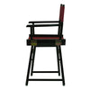 18'' Director's Chair Black Frame-Burgundy Canvas - Casual Home