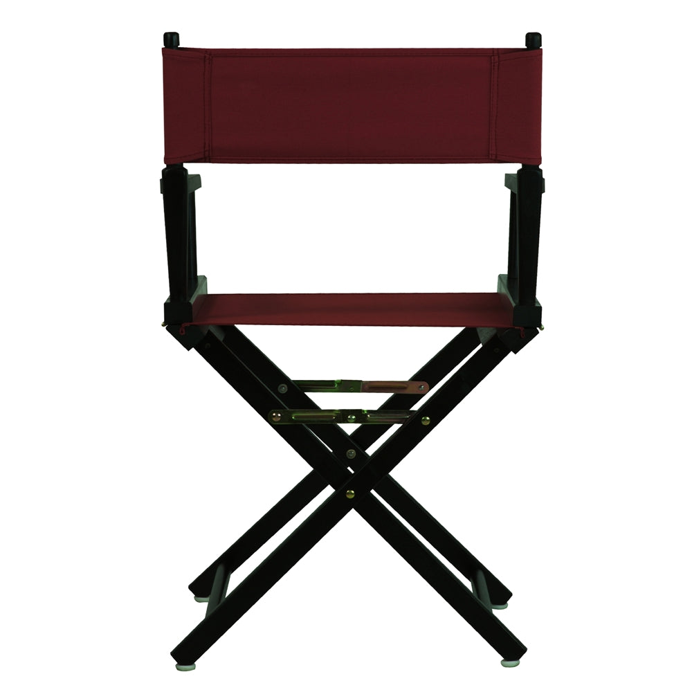 18'' Director's Chair Black Frame-Burgundy Canvas - Casual Home